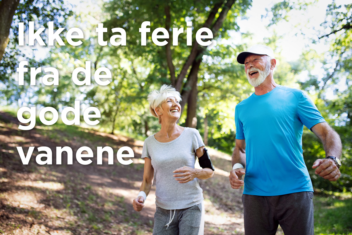 Voksent par som er glde, og ute og trener
